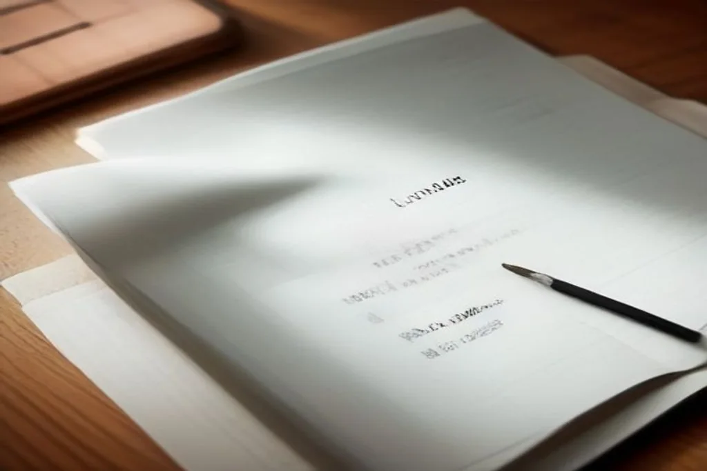 Contract paper with pen and calculator on desk